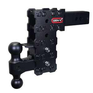 Gen-Y Hitch GH-2413X PHANTOM-X 16K Drop Hitch - 2.5" Solid Shank, 5" Drop, 1.6K TW with GH-051 Dual-Ball Mount