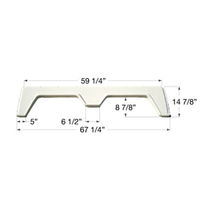 Icon 00390 Tandem Axle Fender Skirt FS310A - Polar White