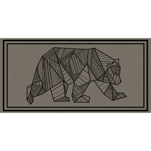 KUMA KM-RVMB-GB-12 Bear Outdoor Mat - 12' x 9', Gray/Black