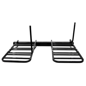 Quick Products QPRBM2R RV Bumper-Mounted 2-Bike Rack with Adjustable Width and Stabilizer Post