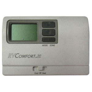 Coleman-Mach 8330D3351 Wall Mount Digital Thermostat - 12 VDC, Single Stage, White