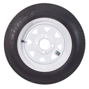 Badger Tire & Wheel AR15C205755WM-GTDEX Economy Radial Tire and Wheel ST205/75R15 C/5-Hole - White/Pinstripe Modular Rim