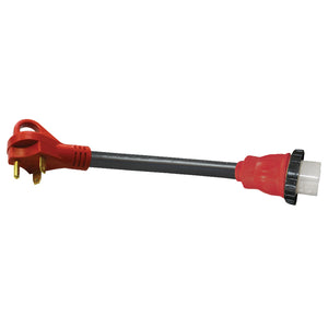 Valterra A10-3050EHD Mighty Cord Detachable 25" Adapter Cord w/Handle - 30AM to 50AF, Red (Boxed)