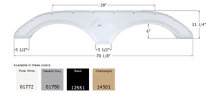 Icon 14561 Tandem Axle Fender Skirt FS1772 for Keystone - Champagne