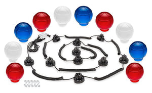 Camco 42764 Outdoor Globe Light Set - 6 Globes, White