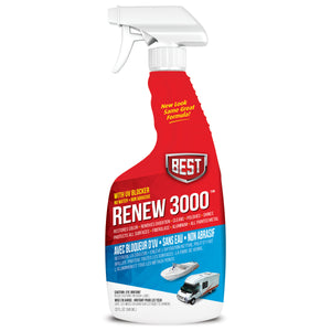 B.E.S.T. 57128 ReNew 3000 Surface Restorer – Restores Shine to Fiberglass, Aluminum, Stainless Steel, Chrome, Porcelain, and More – For RVs & Boats – 1 Gallon (128 oz.)