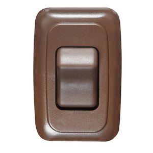 RV Designer S521 Contoured DC Wall Switch On/Off - Single, Black