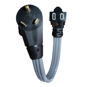 Voltec 16-00568 Flat Wire Adapter - 30A F - 15A M, 12"