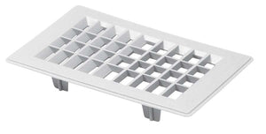D&W 7840RBR-2H-UL Plastic Floor Register - 4" x 10", Brown