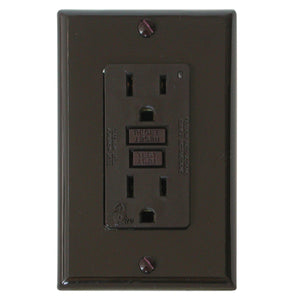 Diamond Group DG151VP GFI Receptacle with LED Indicator Light - 15A, 120V, White