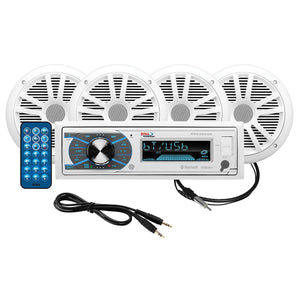 Boss Audio Systems MCK632WB.64 AM/FM/CD Bluetooth Receiver Package - 4 Speakers