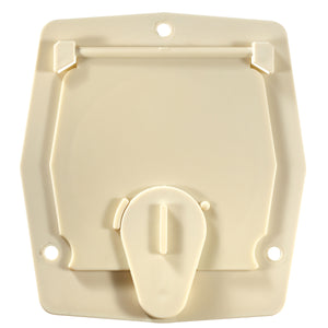 RV Designer B122 Basic Cable Hatch - Round, Colonial White