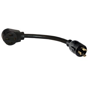 Valterra A10-G30450VP Mighty Cord 12" Generator Adapter Cord - 4-Prong, 30AM to 50AF