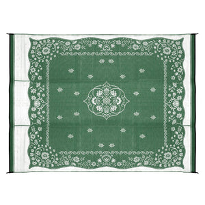Camco 42833 Botanical Awning Leisure Mat - Charcoal 8' x 20'