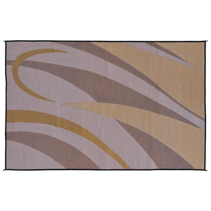 Ming's Mark GB5 Stylish Camping Reversible Graphic Patio Mat - 8' x 16', Burgundy/Black