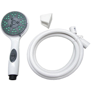 Empire Faucets CRD-DX-APS80W 5-Function Massaging Shower Kit with 60" Hose, Pressure Assist and Water Saving Feature - White