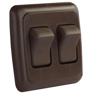 JR Products 12245 On/Off Switch with Bezel - Triple Switch, Black