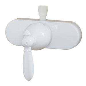 Empire Faucets U-YSL53VBWLVR-E 4" Single Lever Shower Valve with Decorative Lever Handle & Vacuum Breaker - White