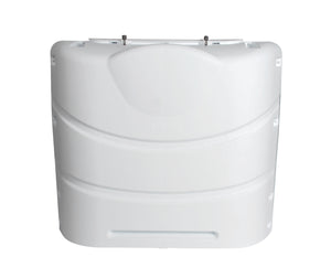 Camco 40532 Heavy-Duty Propane Tank Cover for 30 lb. Steel Double Tanks - Deluxe, Colonial White