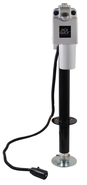 Quick Products JQ-3500B-7P Power A-Frame Electric Tongue Jack with 7-Way Plug - 3,650 lbs. Lift Capacity, Black