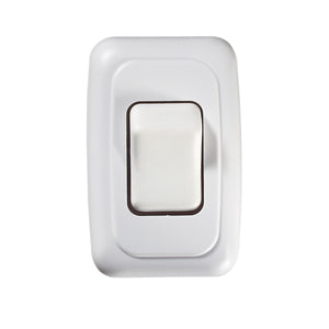 RV Designer S521 Contoured DC Wall Switch On/Off - Single, Black