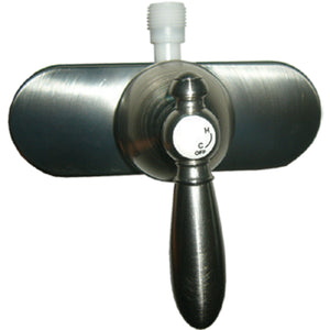 Empire Faucets U-YSL53VBWLVR-E 4" Single Lever Shower Valve with Decorative Lever Handle & Vacuum Breaker - White