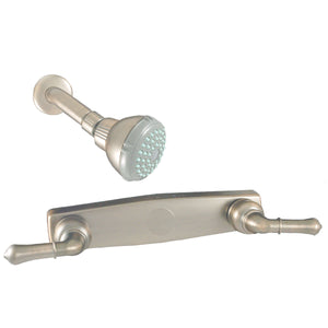 Empire Faucets U-YNN59N RV Tub/Shower Diverter with Teapot Handles and Shower Head - 8", Brushed Nickel