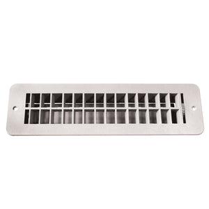 RV Designer H850 Plastic Floor Register With Damper - White, 10" x 2-3/8"
