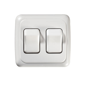 RV Designer S521 Contoured DC Wall Switch On/Off - Single, Black