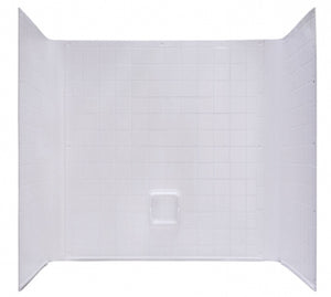 Better Bath AUW-27STD-SPK Uni-Wall One Piece Tub Surround - 27" x 54", Almond