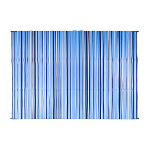 Camco 42864 Outdoor Mat - 9' x 12', Dark Green/Light Green/White Striped