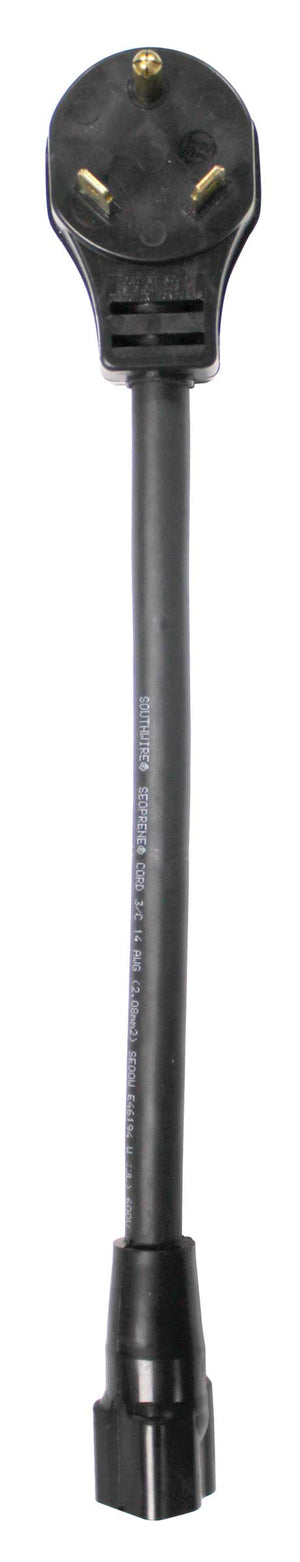 Southwire 50AM30AF18 Surge Guard RV Power Cord Adapter - 50A Male to 30A Female, 18" 10/3 Cord, 120V