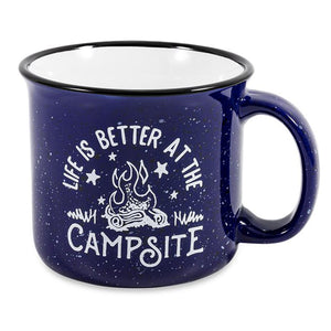 Camco 53383 Ceramic Mug - 14 oz., Sketched RV/Tree Design