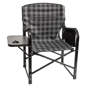 KUMA KM-BPCH-RB Bear Paws Chair with Side Table - Red Plaid