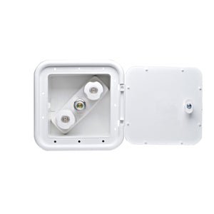Phoenix Faucets by Valterra PF247201 Spray-Away Two-Handle Hot and Cold Outlet with Quick Connect - White