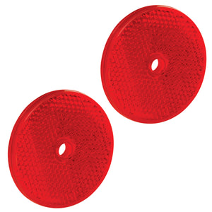 Bargman 74-71-170 Round Center-Mount Reflectors - Red, 2-3/16"
