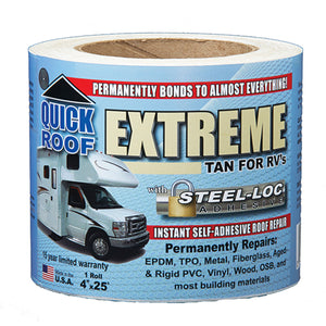 Cofair Products UBE675 Quick Roof Extreme With Steel-Loc Adhesive - 6" x 75', White