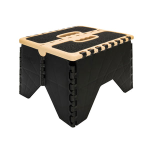 Camco 43635 Plastic Folding Step Stool with Non-Skid - Silver