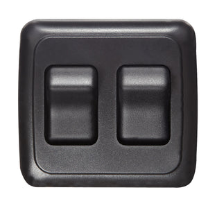 RV Designer S521 Contoured DC Wall Switch On/Off - Single, Black