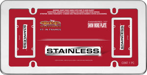 Cruiser Accessories 31030 License Plate Frame - United We Stand, Chrome-Plated Metal