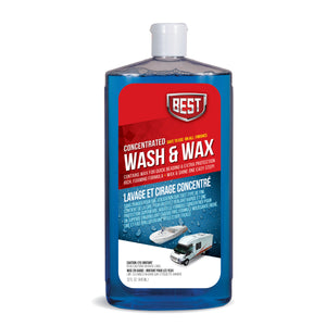 B.E.S.T. 60128 Wash and Wax Concentrate – 2-in-1 Cleaner & Shine Enhancer for RVs, Boats, and Vehicles – Gently Cleans While Leaving a Protective Gloss – 1 Gallon (128 oz.)