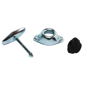 RV Designer E253 Metal Plunger-Style Entry Door Holder - Straight, 4-3/4"
