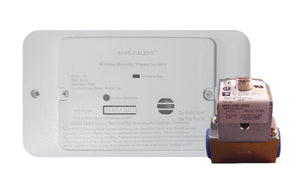 Safe-T-Alert 25-742-R-BL-TR-KIT Flush Mount Combination Carbon Monoxide/Propane Alarm with Trim Ring 12V DC Hard Wire with Solenoid Valve - Black