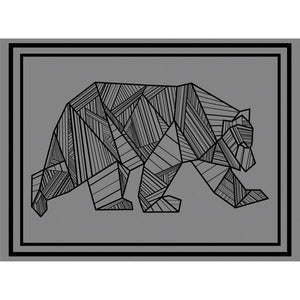 KUMA KM-RVMB-GB-12 Bear Outdoor Mat - 12' x 9', Gray/Black