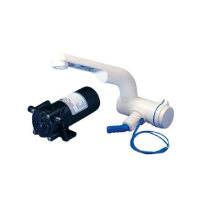 Shurflo 94-009-20 Single Operation Rotating 12V Electric Faucet - White/Gray