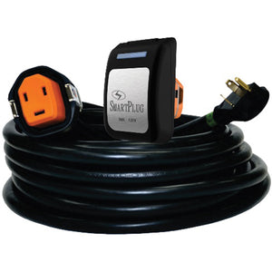 SmartPlug R30303BM30PG RV Power Cord with 30 Amp Non-Metallic Inlet - 30' Length, Gray Inlet