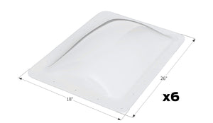 Icon 01852 RV Skylight SL1824 - 24" x 18" x 4", Clear