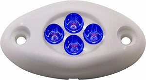 Innovative Lighting 004-1200-7 Surface-Mount 4 LED Courtesy Light - Amber LED with Chrome Case