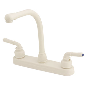 Empire Faucets U-YWI800RSW 8" Non-Metallic Kitchen Faucet with Hi-Rise Spout & Teapot Handles - White