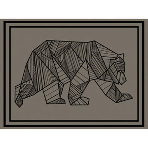KUMA KM-RVMB-GB-12 Bear Outdoor Mat - 12' x 9', Gray/Black